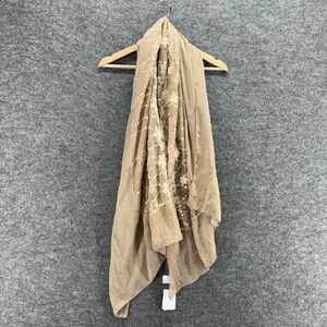 New Shore Drive Scarf Women One Size Beige Floral Embroidered Rectangle Scarf